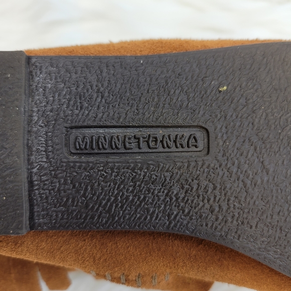 Minnetonka suede leather tassle lace up mocassins flat oxfords - Picture 9 of 9